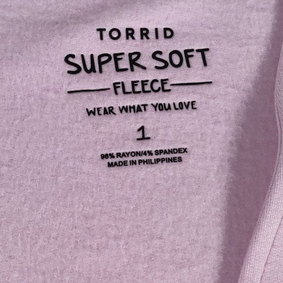 Torrid Super Soft Fleece Jacket Pink 1-14/16 NWT - Picture 5 of 6